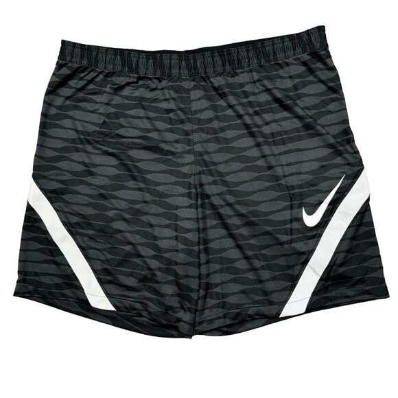 Nike Dri Fit Mens Black Gray Activewear Shorts Elastic Drawstring Waist Size XXL - Picture 1 of 9